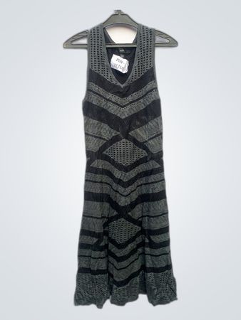 Gray and Black Knit Dress