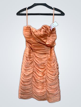 Peach Ruched Dress