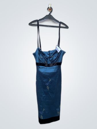 be3 Blue Embroidered Dress