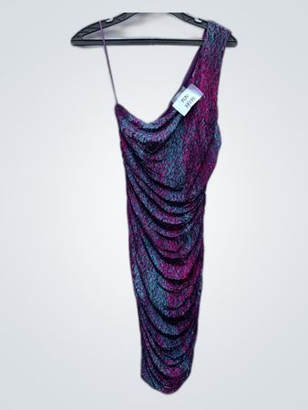 Dress with Pink and Blue Pattern