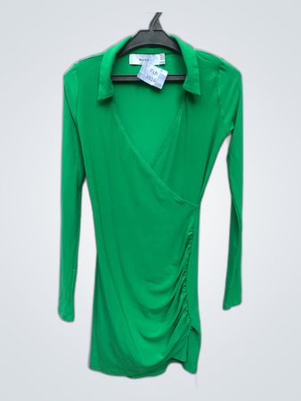 Bershka Green Long Sleeve Dress