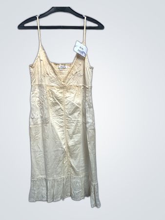 Cream Spaghetti Strap Dress
