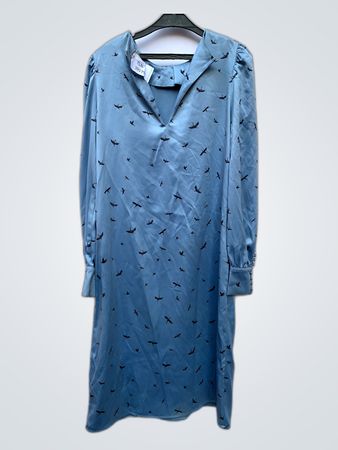 Blue Bird Pattern Dress