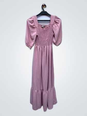 Pink Smocked Maxi Dress