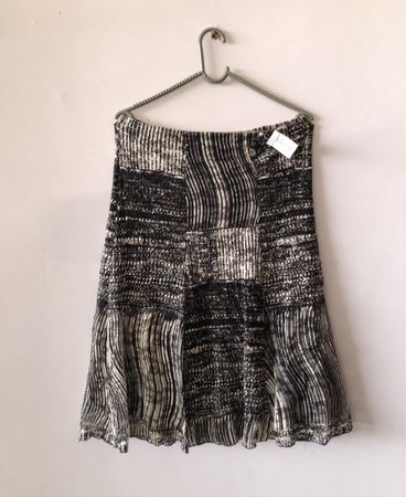 Black and White Patchwork Skirt