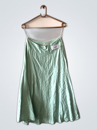 Laura Ashley Green Linen Skirt