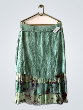 Green Floral Skirt