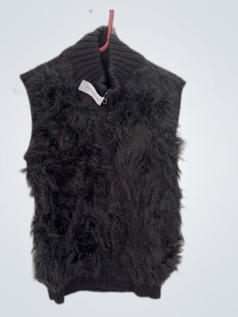Black Fuzzy Vest