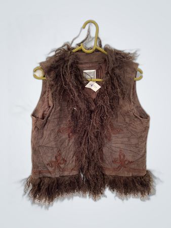Brown Fuzzy Vest