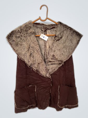Brown Fur-Lined Vest