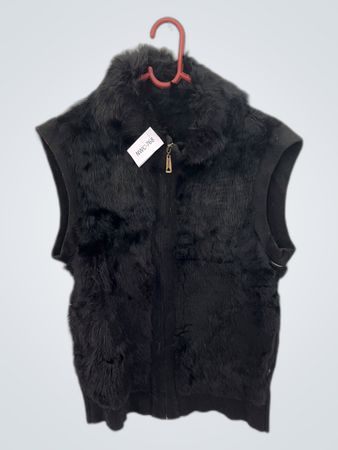 Black Fur Vest