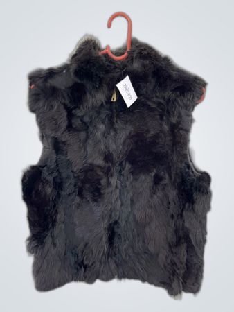 Black Fur Vest