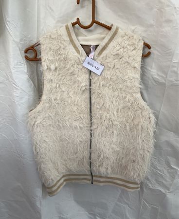 Cream Fuzzy Vest