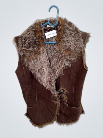 Brown Fur-Lined Vest