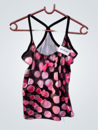Women's Pink Polka Dot Tank Top