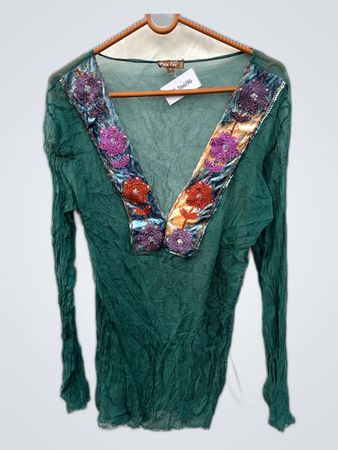 SHE BY SHÉ Paris Sheer Embroidered Blouse