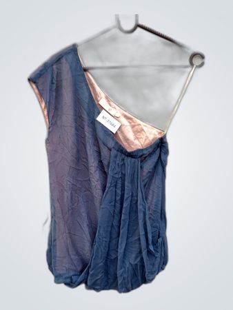 Blue One-Shoulder Top