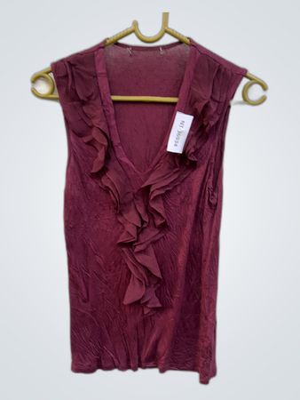 Maroon Ruffled Dress