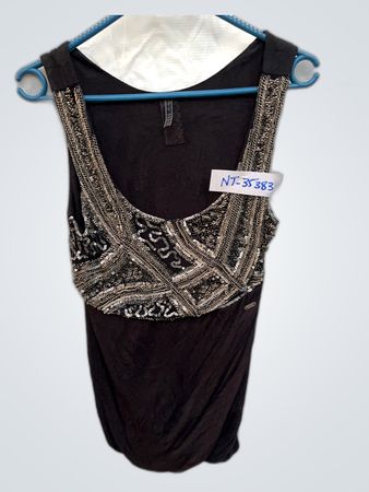 Black Beaded Bodysuit
