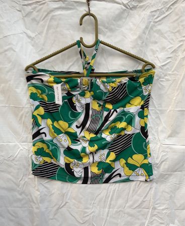 Green and Yellow Floral Top