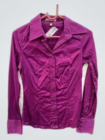 Purple Long-Sleeve Button-Down Shirt