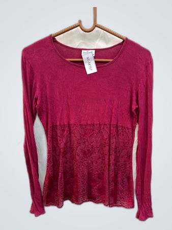 Long Sleeve Red Blouse