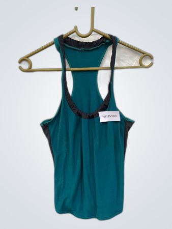 Teal and Black Tank Top