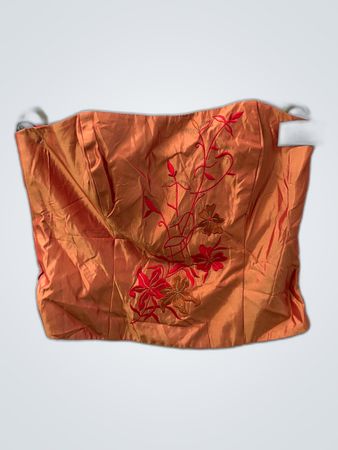 Peach Embroidered Top