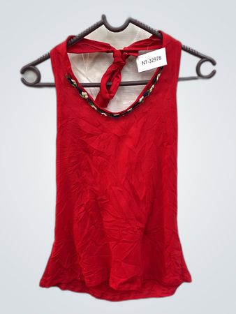 Cropped Vermelho Sem Mangas