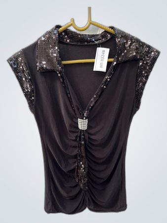 Black Sequined Top