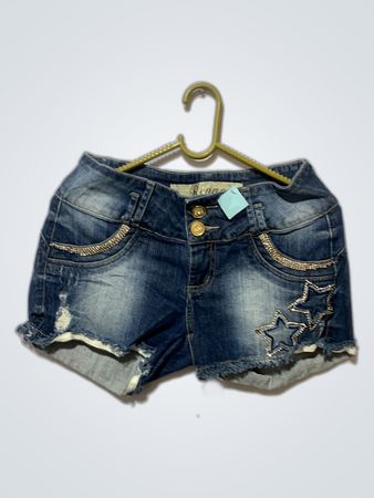 Denim Shorts with Star Design