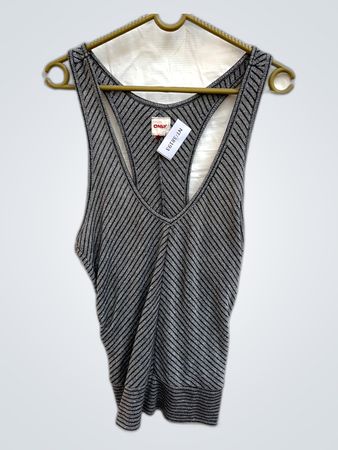 Gray Striped Tank Top