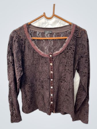 Brown Lace Blouse
