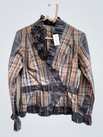 Plaid Ruffled Blouse