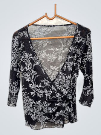 Black Floral Top