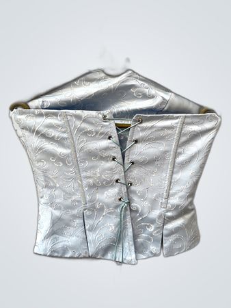 Blue Satin Corset