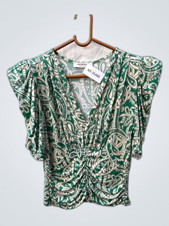 Green Paisley Blouse