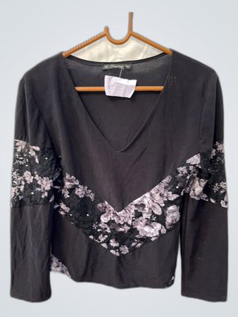 Black Floral Blouse