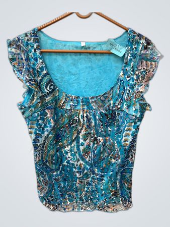 Blue Paisley Blouse