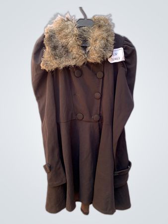 Brown Fur Collar Coat