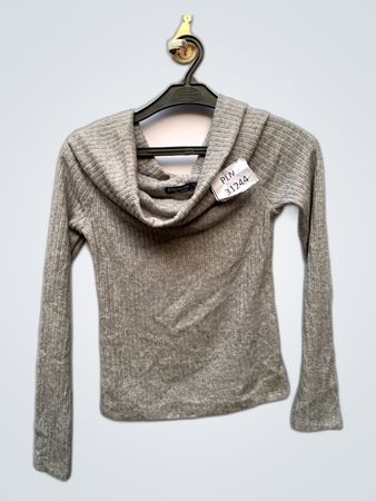Stradivarius Gray Cowl Neck Sweater