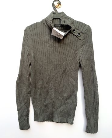 Sonny Grey Turtleneck Knit Sweater