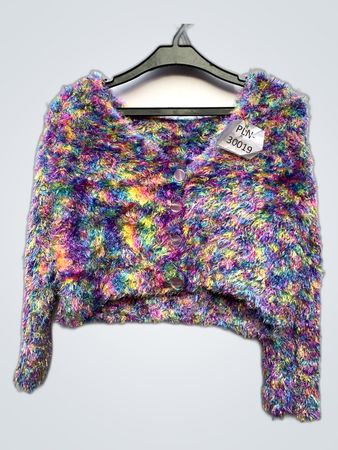 Multicolored Fuzzy Sweater