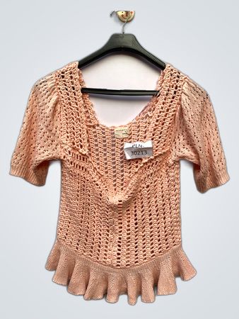 Peach Crochet Top