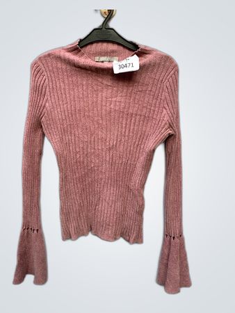 URBAN REVIVO Pink Ribbed Sweater