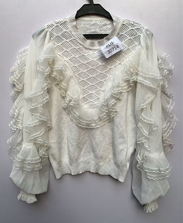 White Ruffled Blouse