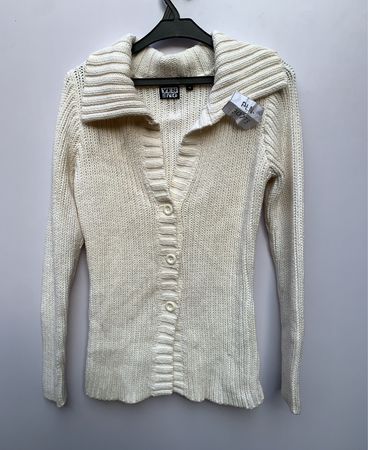 YES White Knit Cardigan