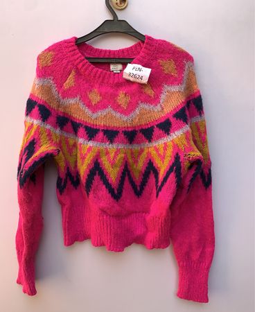 A New Day Pink Fair Isle Sweater