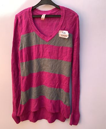 Pink Striped Sweater