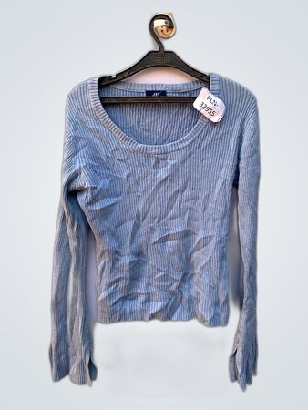 Blue Ribbed Sweater